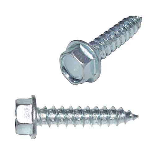 HWHTS142 #14 X 2" Hex Washer Head, (No Slot), Tapping Screw, Type A, Zinc